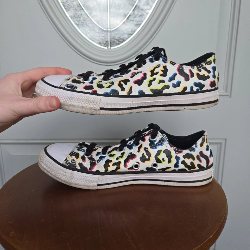Converse Girls All Star Low Sneakers Rainbow Leopard